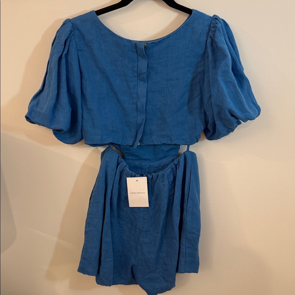 Nwt Karina Grimaldi Fluer Solid Romper - image 3
